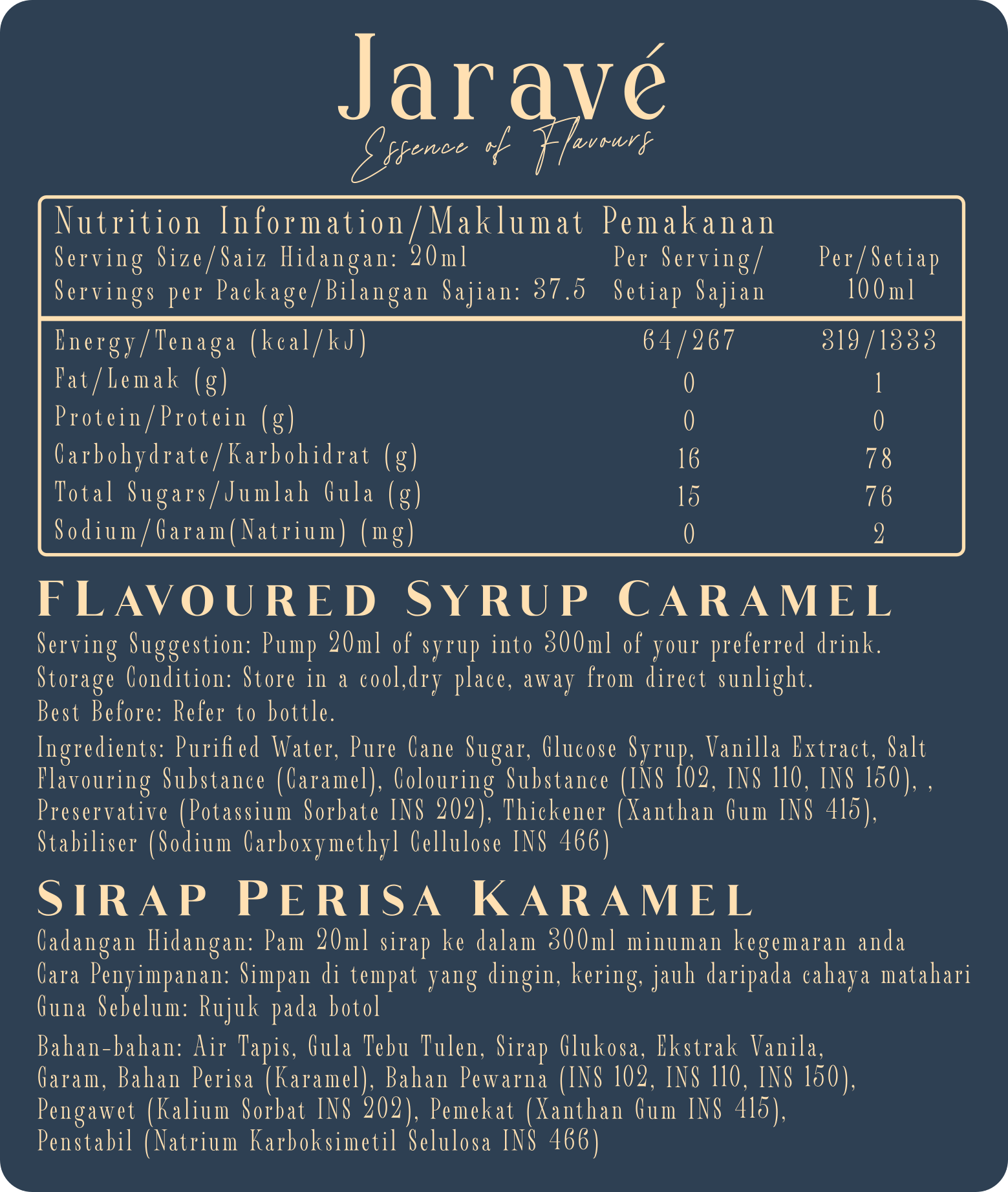 Classic Caramel - Flavours of Jarave